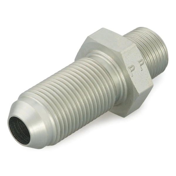 Parker Triple-Lok 37Deg Straight Bulkhead MaleConnector, Male JIC 37Deg to Male NPTF w/o Locknut, Steel, WFTX 6 WFTX-S - main